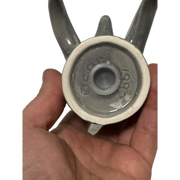 Vintage Mother & Baby Dolphin Salt and Pepper Shaker Set Gray Nautical Ceramic - Picture 7 of 7